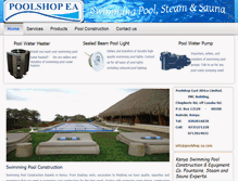 Tablet Screenshot of poolshop-ea.com